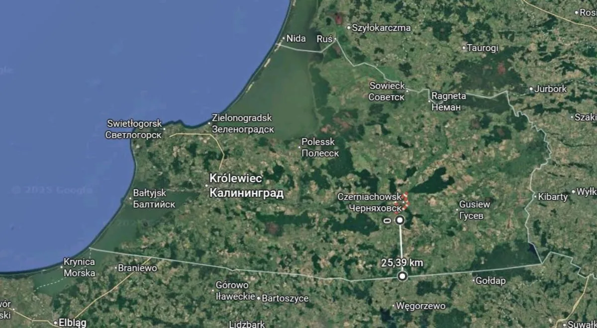 Instalacja znajduje się 25 km od granicy Polski