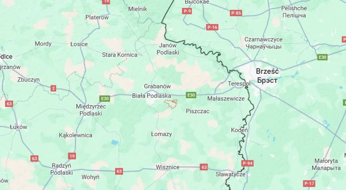 Resztki drona znaleziono w Czosnówce pod Białą Podlaską
