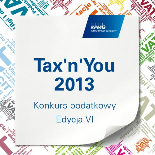 Konkurs podatkowy Tax'n'You 2013