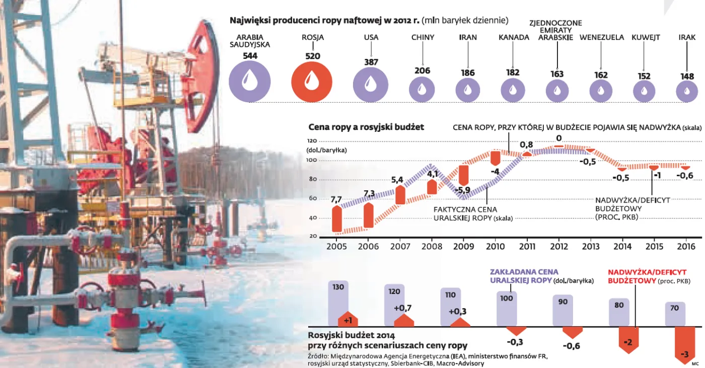 Najwięksi producenci ropz naftowej w 2012 r.