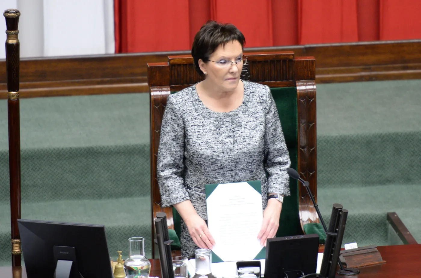 Marszałek Ewa Kopacz na sali sejmowej, 12 bm.  (mr) PAP/Jacek Turczyk