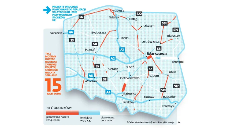 1770 km ekspresówek i autostrad. Zobacz, jakie drogi powstaną w latach 2014-2020 [MAPA]