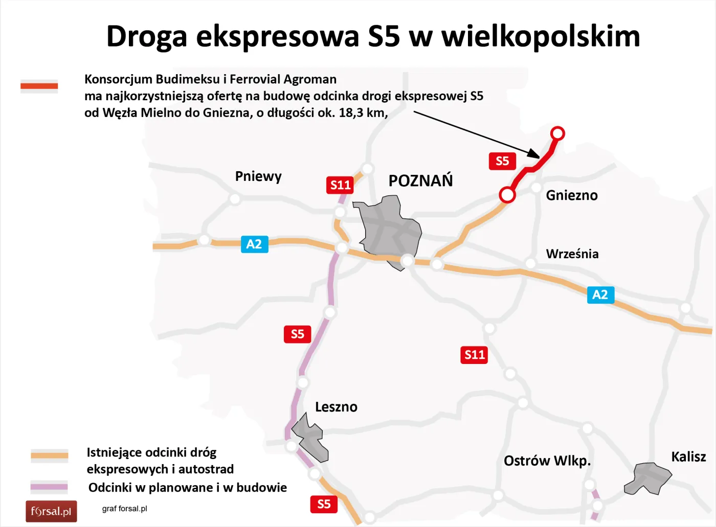 Budimex podpisał umowę na odcinek drogi S5 pod Poznaniem [MAPA]