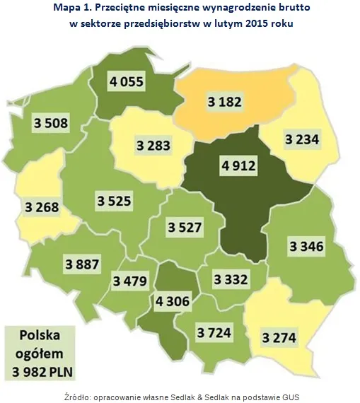 W których województwach zarobimy najwięcej? [MAPA]