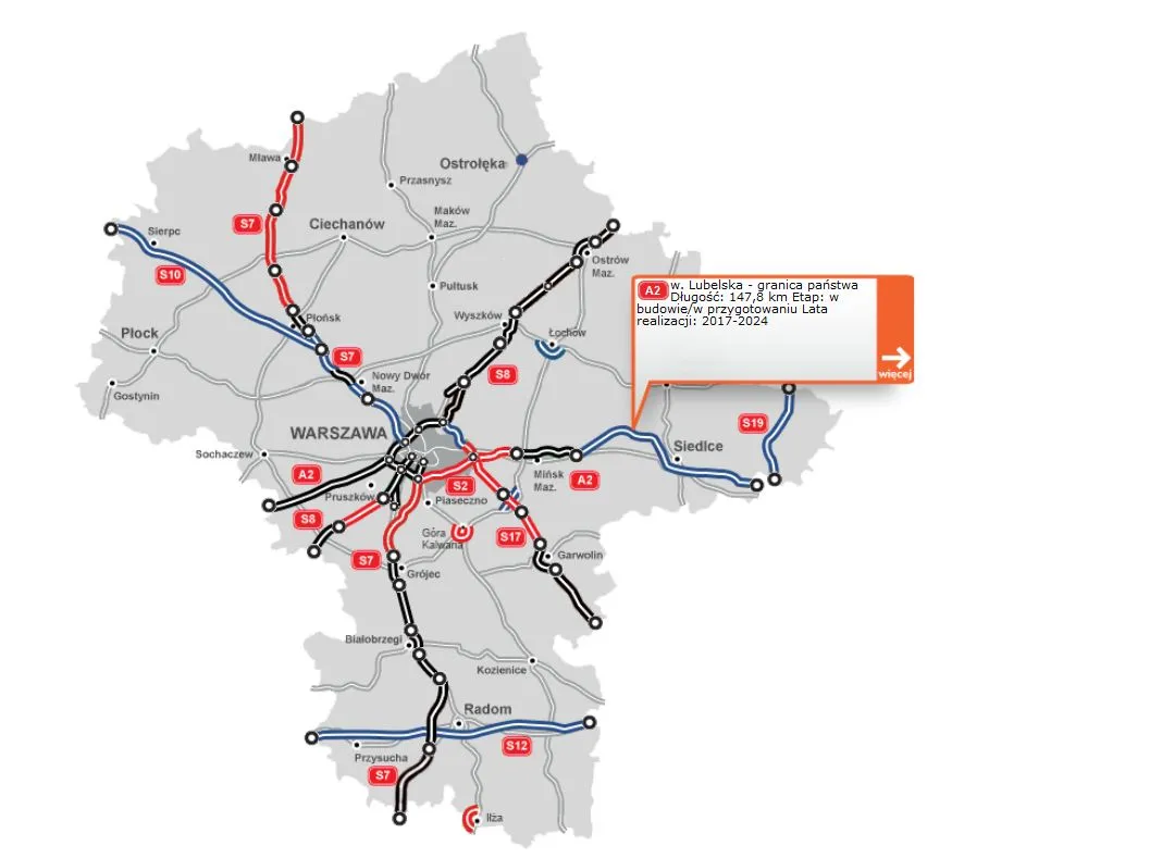 Autostrada A2 pobiegnie dalej na wschód. GDDKiA rusza z przetargami na kolejne odcinki