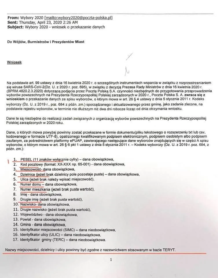 Pismo Poczty Polskiej cz. 1