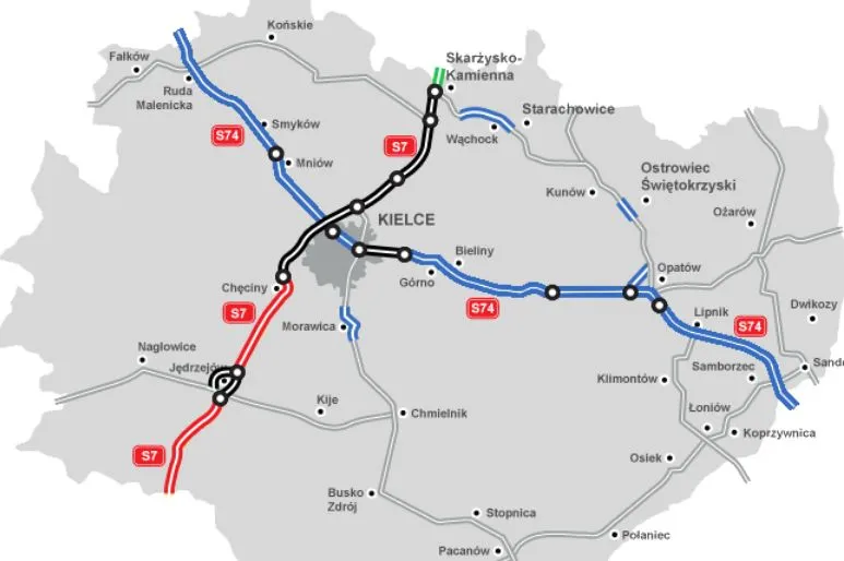 Kielce coraz bliżej Krakowa. Otwarto nowy odcinek drogi ekspresowej S7 [MAPA]