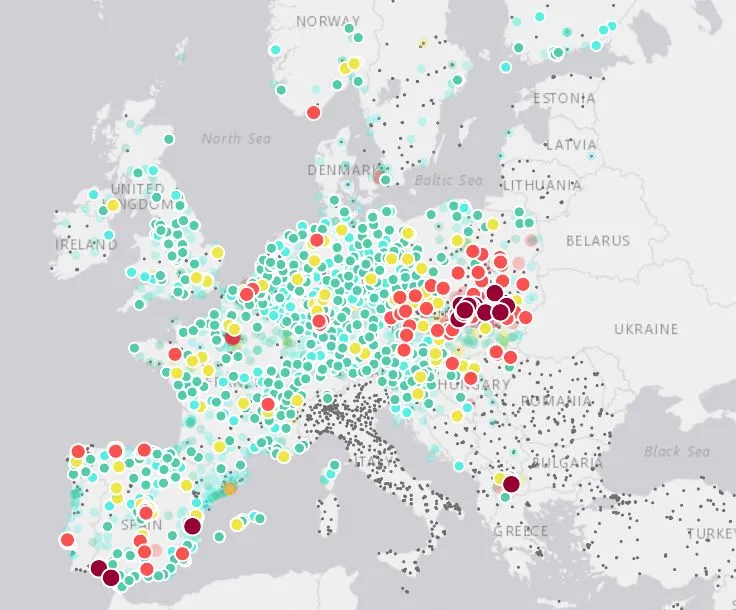 Znów czerwona plama nad Polską. Nawet kilkukrotnie przekroczone normy zanieczyszczenia