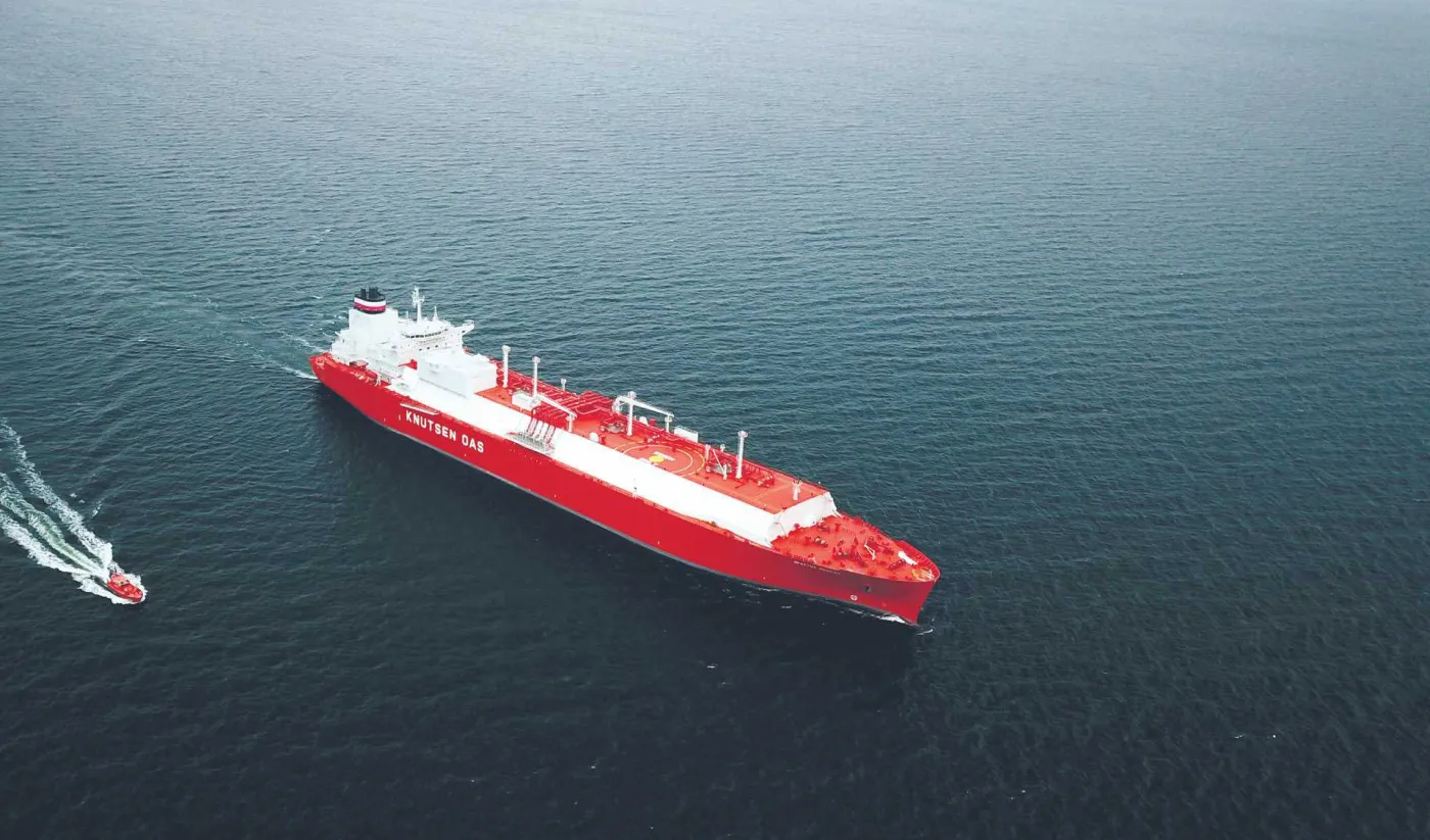 The Gas Carrier "Grażyna Gęsicka" at sea