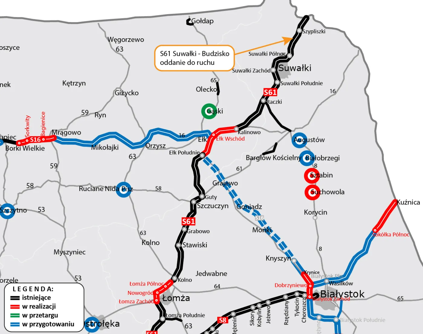 Cała Via Baltica na drodze S61 już otwarta – kierowcy mogą już jeździć całą obwodnicą
