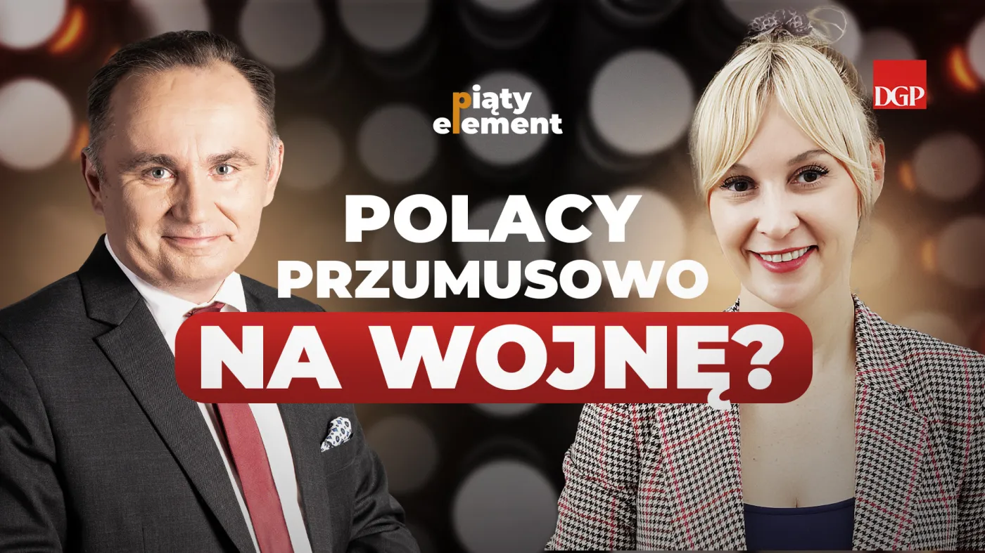 Grafika programu PIĄTY ELEMENT. Na zdjęciach Joanna Miziołek i Tomasz Pietryga