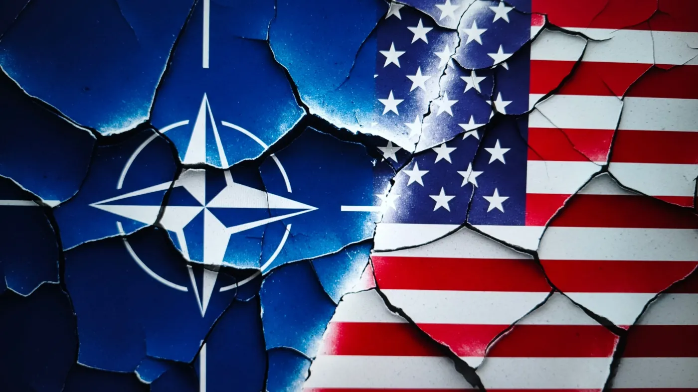 Flagi USA i NATO
