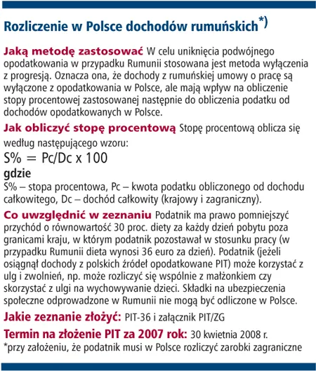Jak rozliczać dochody zagraniczne - Rumunia