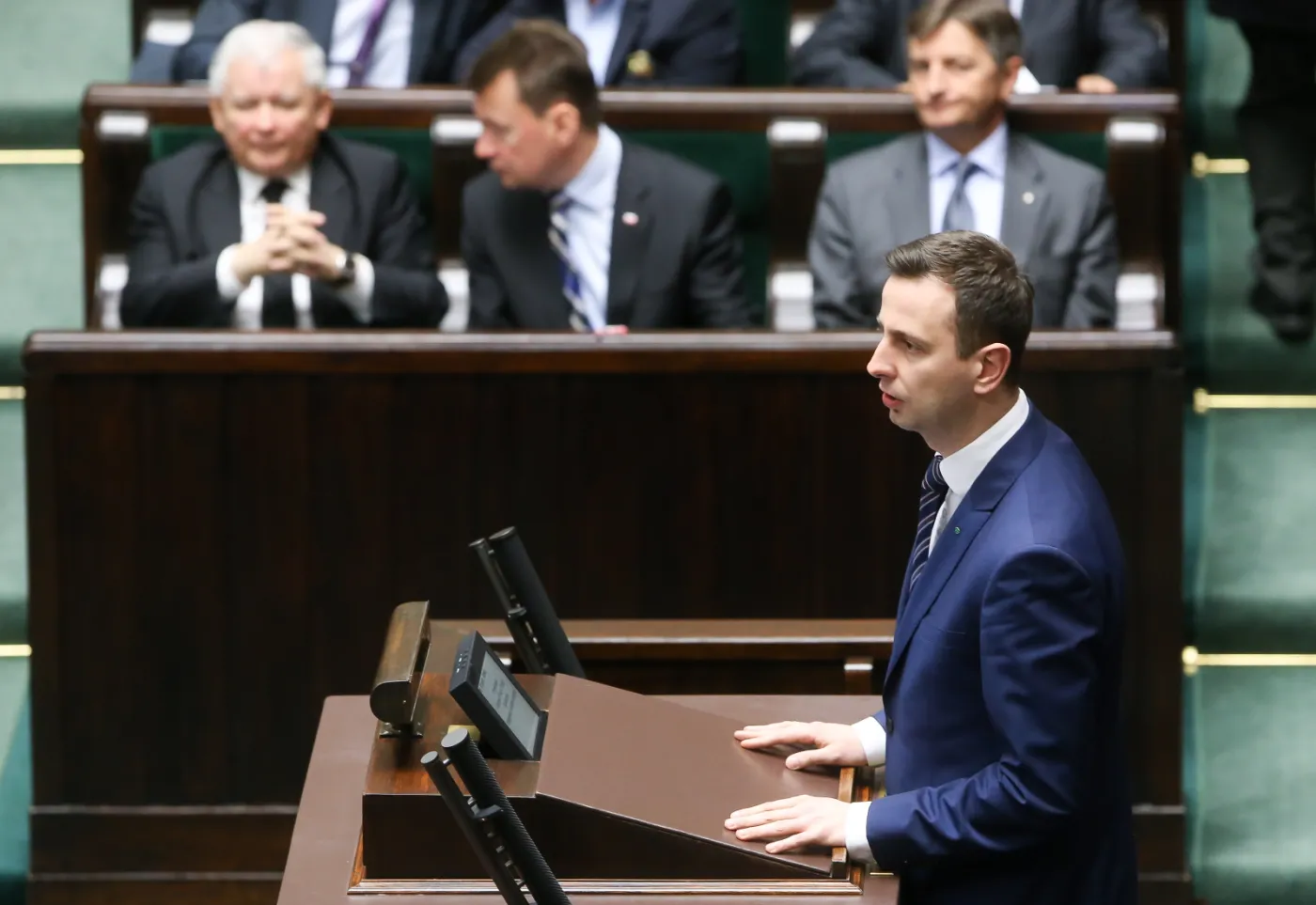 Minister pracy Władysław Kosiniak-Kamysz podczas posiedzenia Sejmu