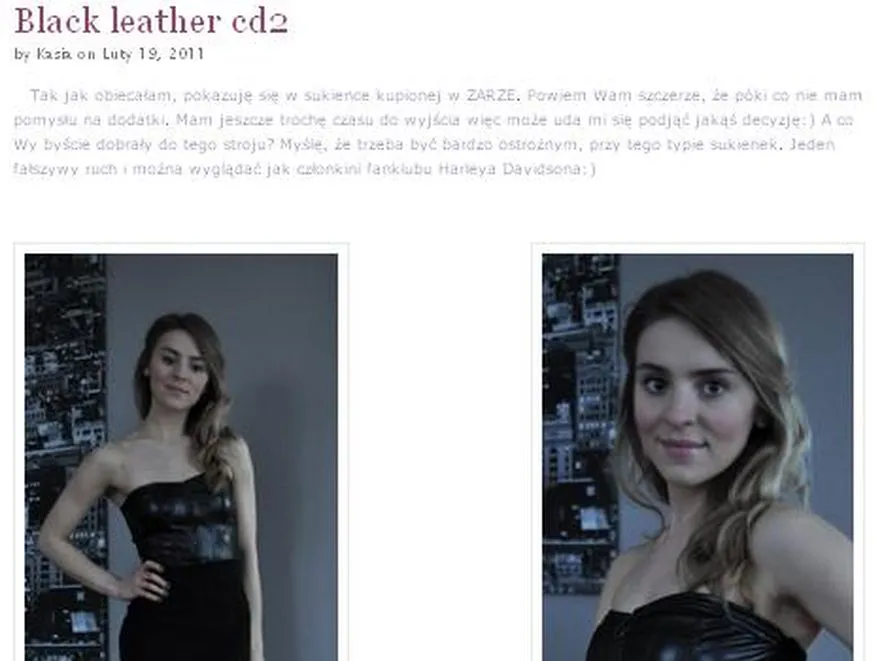 Kasia Tusk w roli modelki na swoim blogu. Źródło: www.makelifeeasier.pl