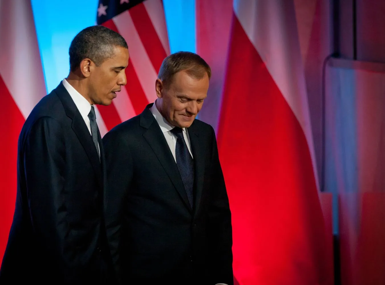 Prezydent USA Barack Obama i polski premier Donald Tusk