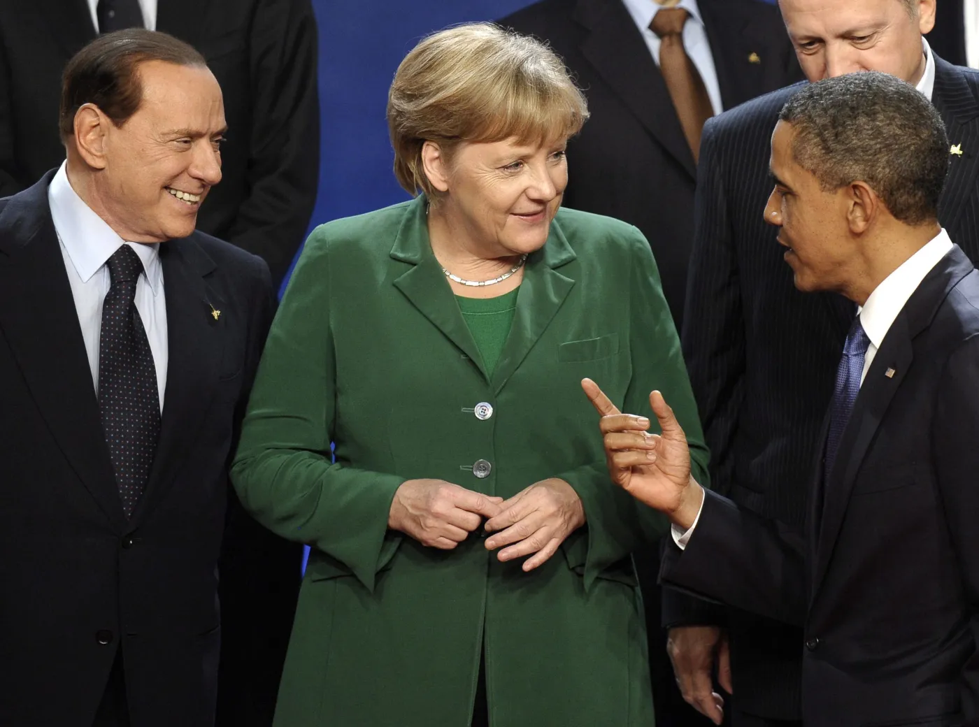 Barack Obama, Angela Merkel i Silvio Berlusconi
