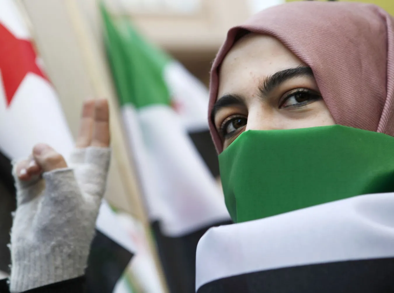 Uczestnik syryjskich protestów