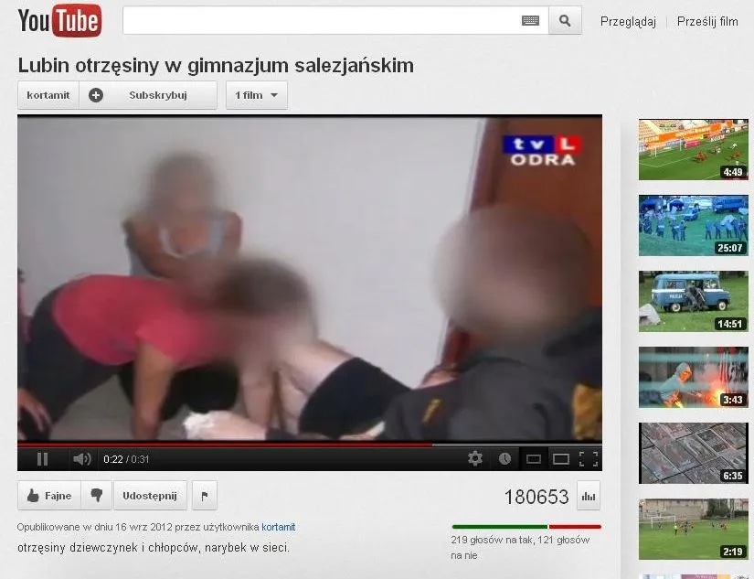 Otrzęsiny w gimnazjum salezjańskim w Lubinie