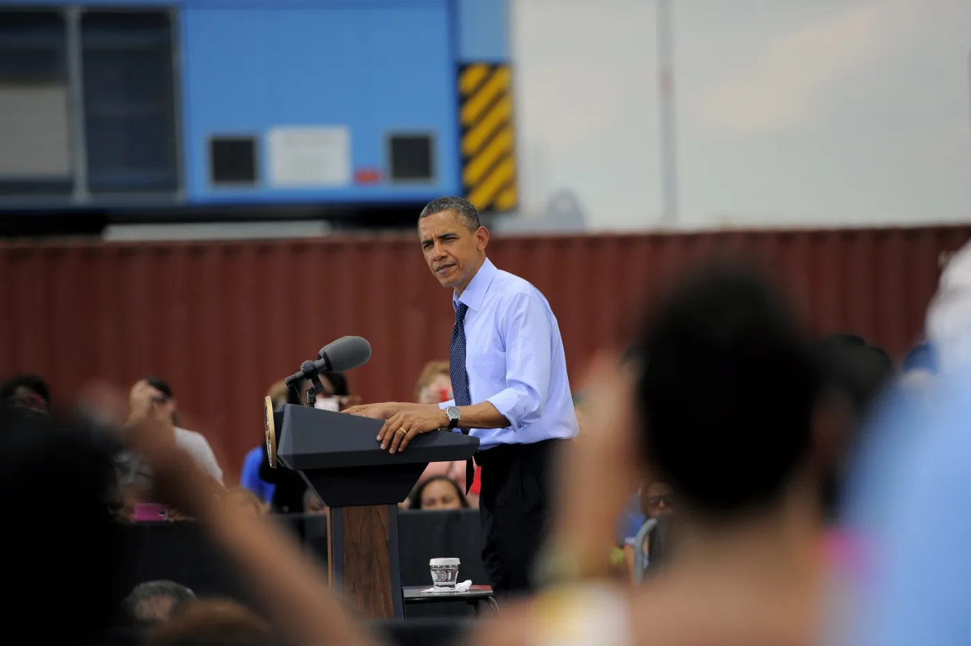 Prezydent USA Barack Obama w Tampie na Florydzie