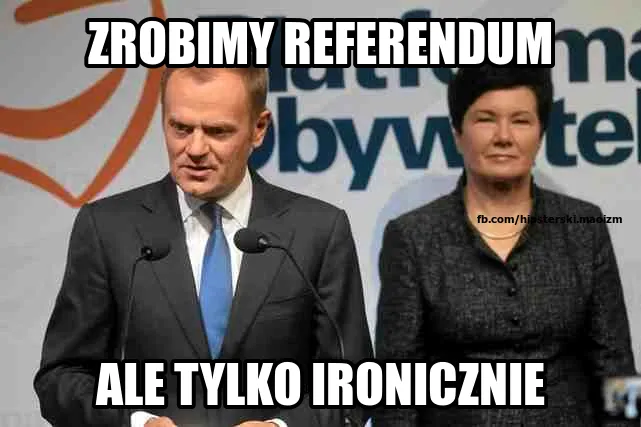 Donald Tusk, Hanna Gronkiewicz-Waltz - mem