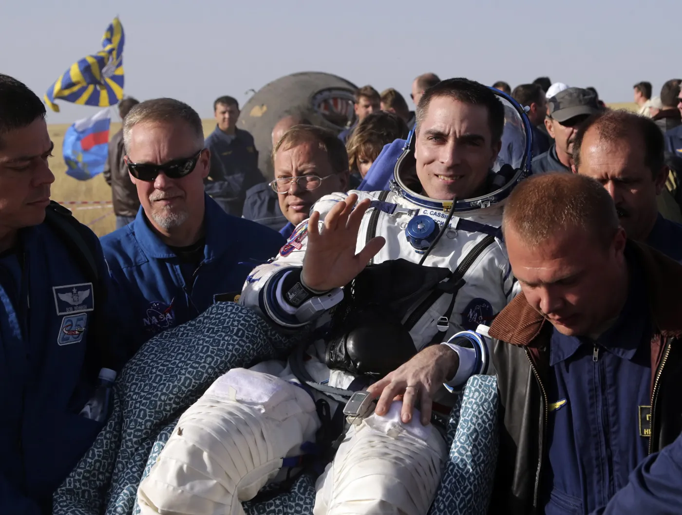 Astronauta Chris Cassidy po powrocie z Międzynarodowej Stacji Kosmicznej