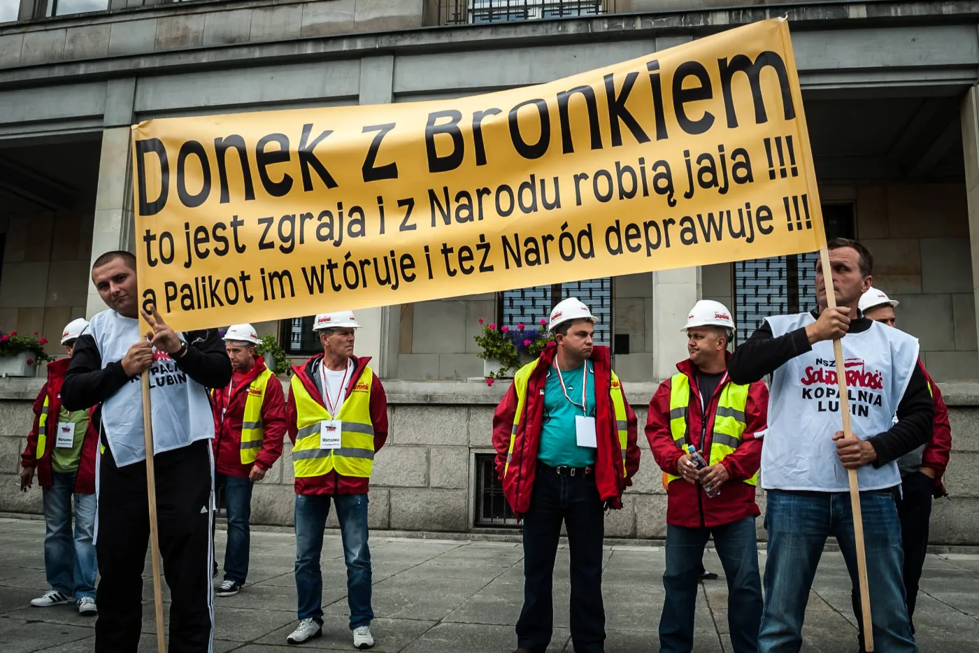 demonstracja manifestacja związkowcy Solidarność