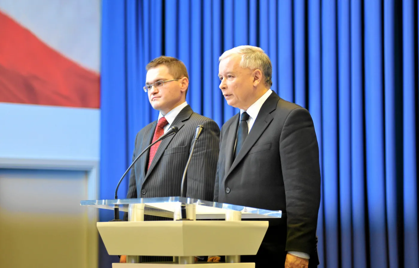 Mec. Rafał Rogalski i Jarosław Kaczyński
