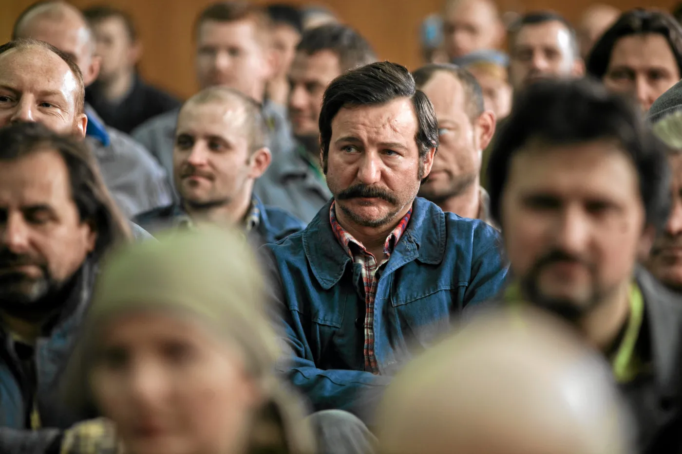Robert Więckiewicz na planie filmu "Wałęsa. Człowiek z nadziei"