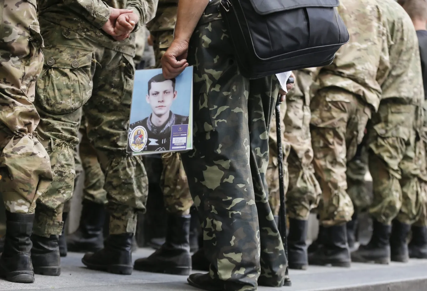 Potret zaginionego podczas wydarzeń na Ukrainie mężczyzny