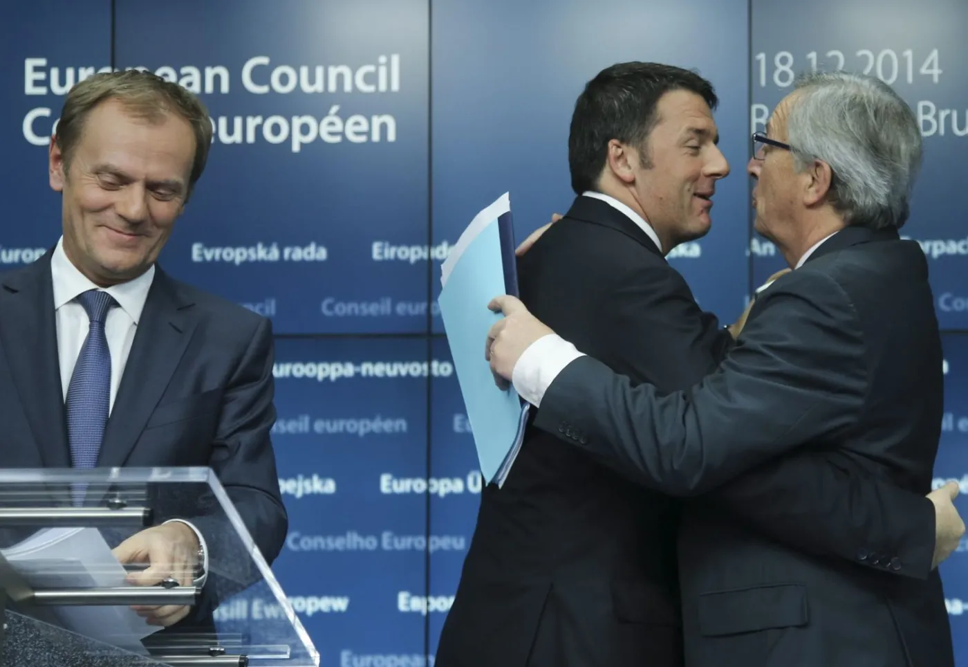 Donald Tusk, Matteo Renzi, Jean-Claude Juncker