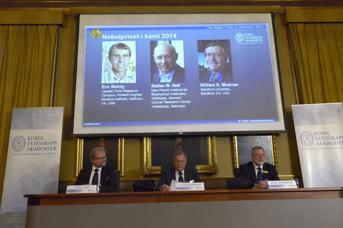 Laureaci Nobla z chemii: Eric Betzig, Stefan W. Hell i William E. Moerner 