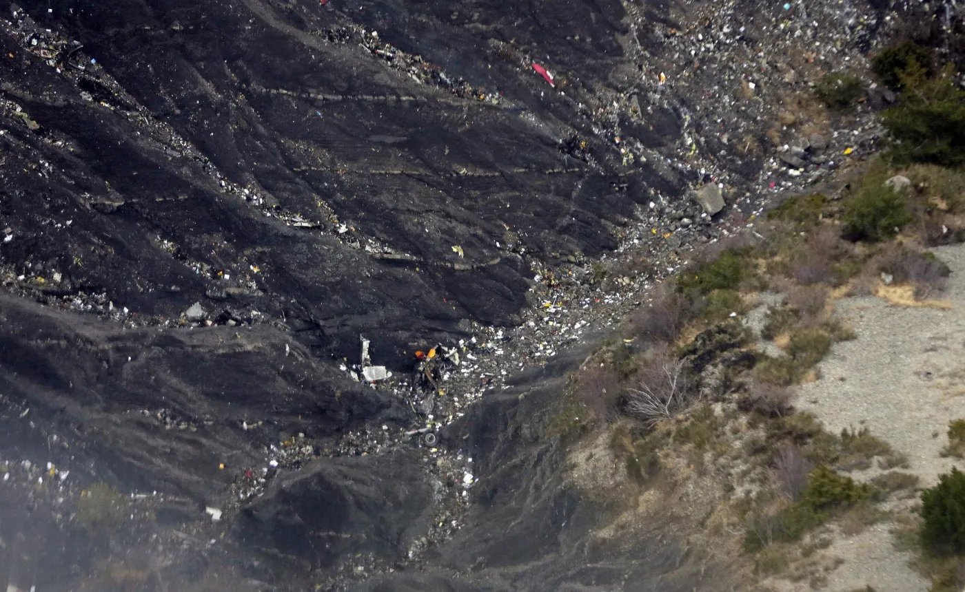 Miejsce katastrofy samolotu Airbus A320 niemieckich linii Germanwings