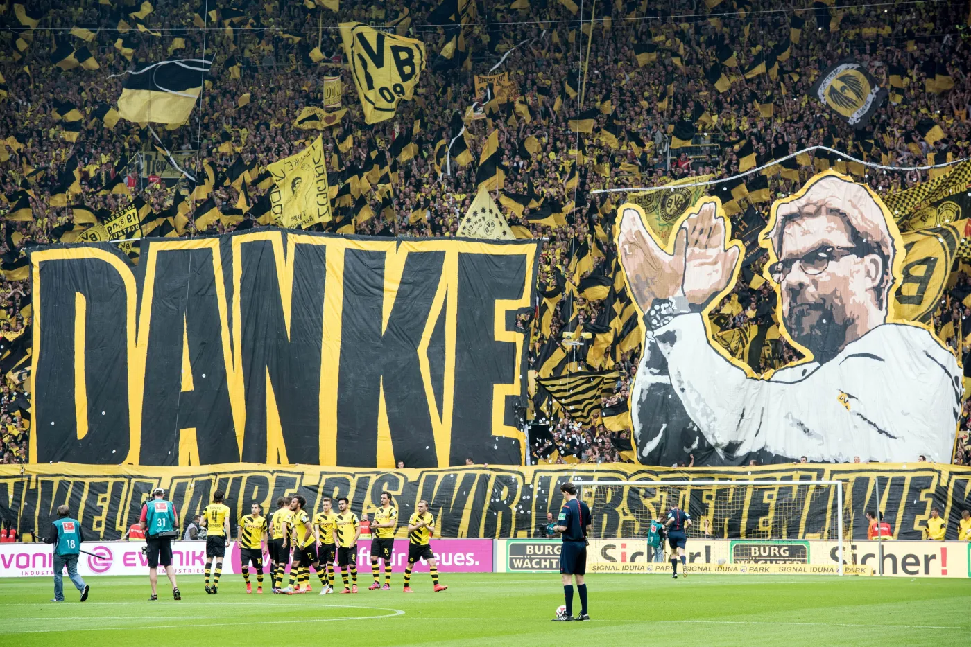 Tak kibice Borussii Dortmund żegnali Juergena Kloppa