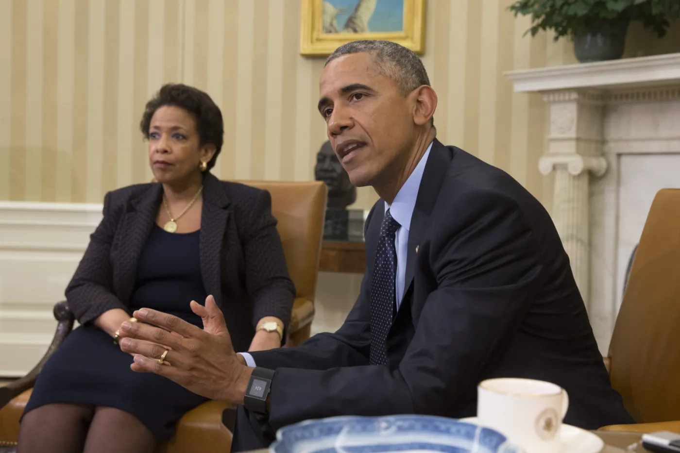 Prezydent USA Barack Obama i Loretta Lynch, prokurator generalny