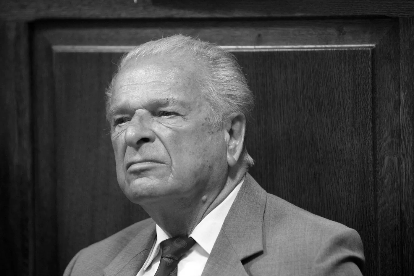 Czesław Kiszczak na procesie sądowym. Zdjęcie z 2009 roku
