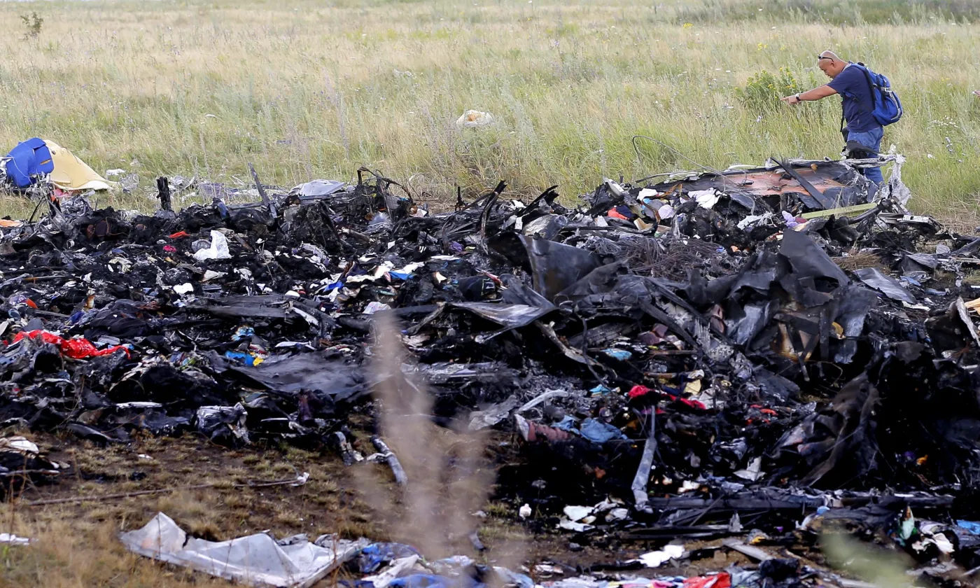 Szczątki zestrzelonego malezyjskiego boeinga
