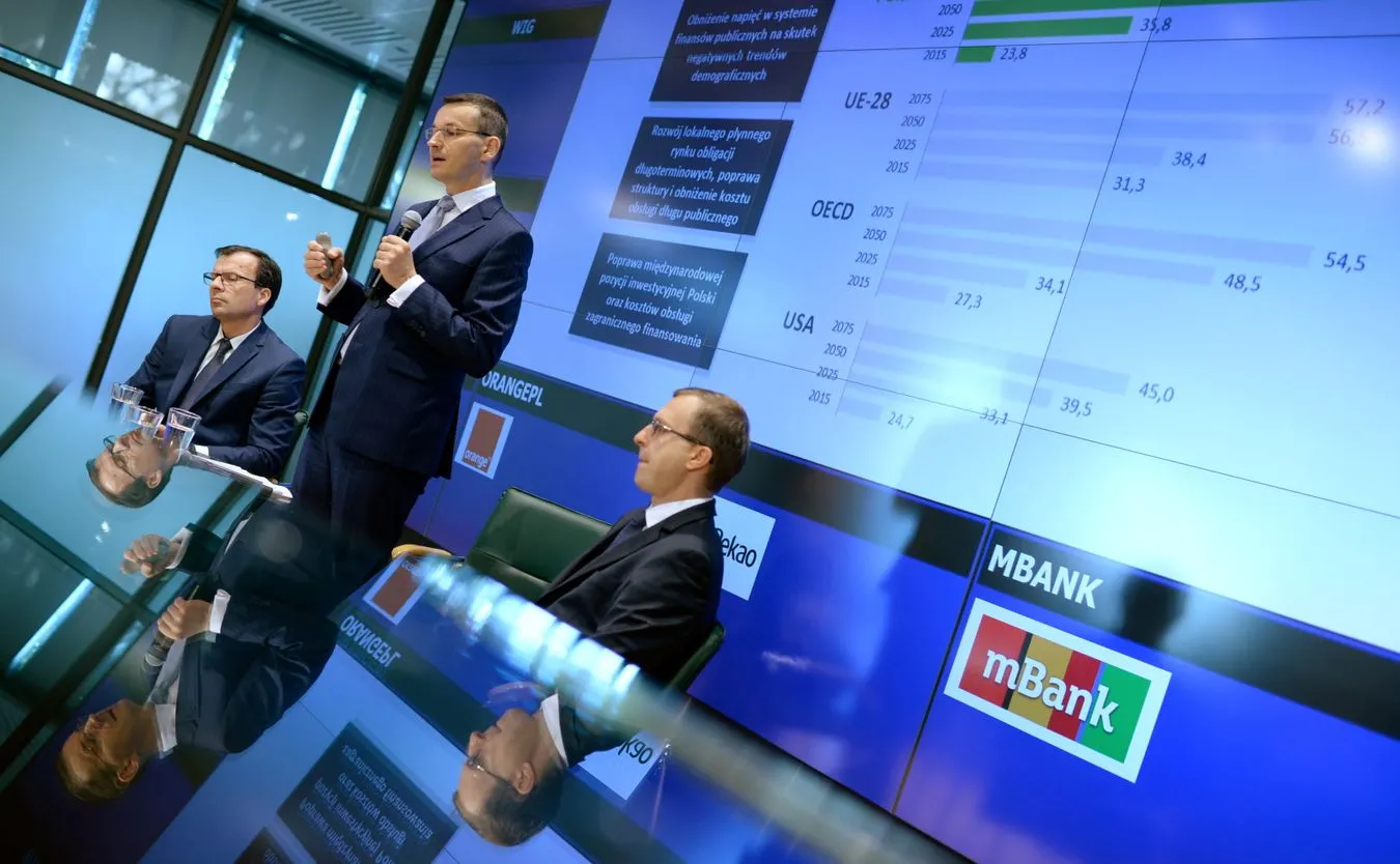 Mateusz Morawiecki na warszawskiej giełdzie