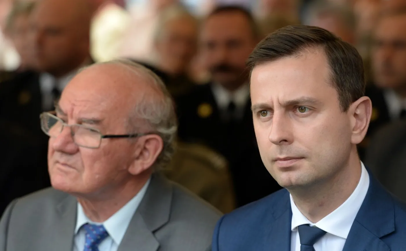 Prezes PSL Władysław Kosiniak-Kamysz (P) oraz wiceprzewodniczący Rady Naczelnej Polskiego Stronnictwa Ludowego Alfred Domagalski (L)
