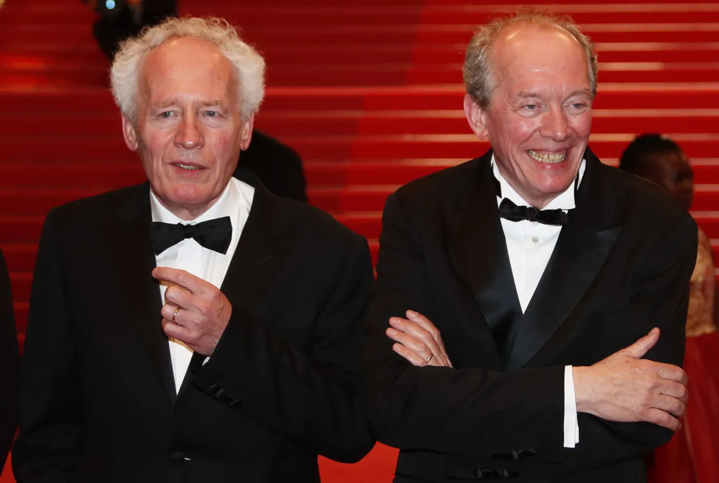 Jean-Pierre i Luc Dardenne podczas premiery filmu "La Fille Inconnue" ("The Unknown Girl")