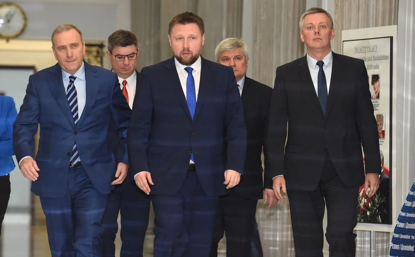 Grzegorz Schetyna, Marcin Kierwiński i Tomasz Siemoniak 