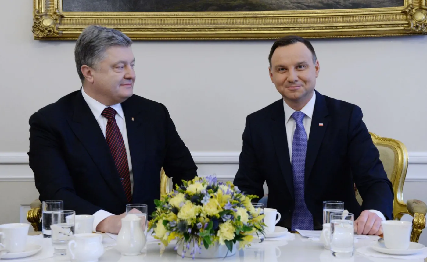 Prezydent Andrzej Duda i prezydent Ukrainy Petro Poroszenko
