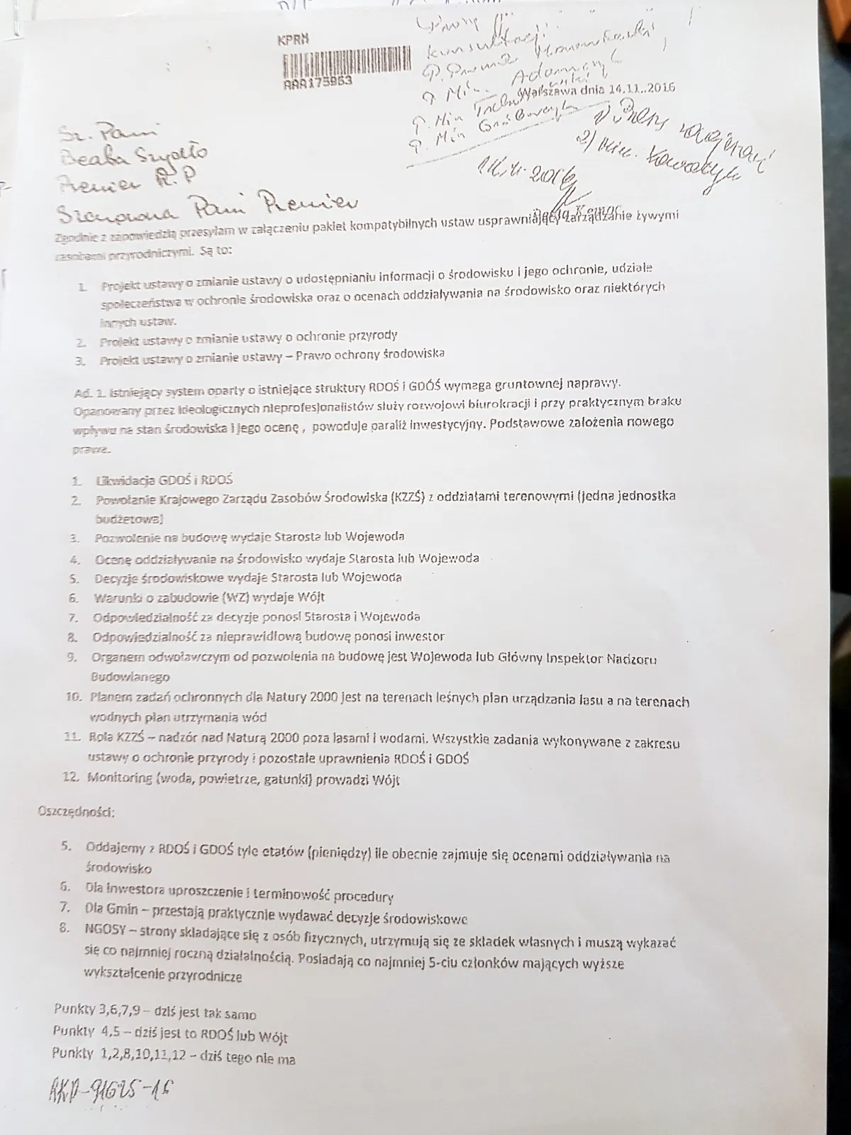 Ujawniony przez Greenpeace dokument z ministerstwa środowiska
