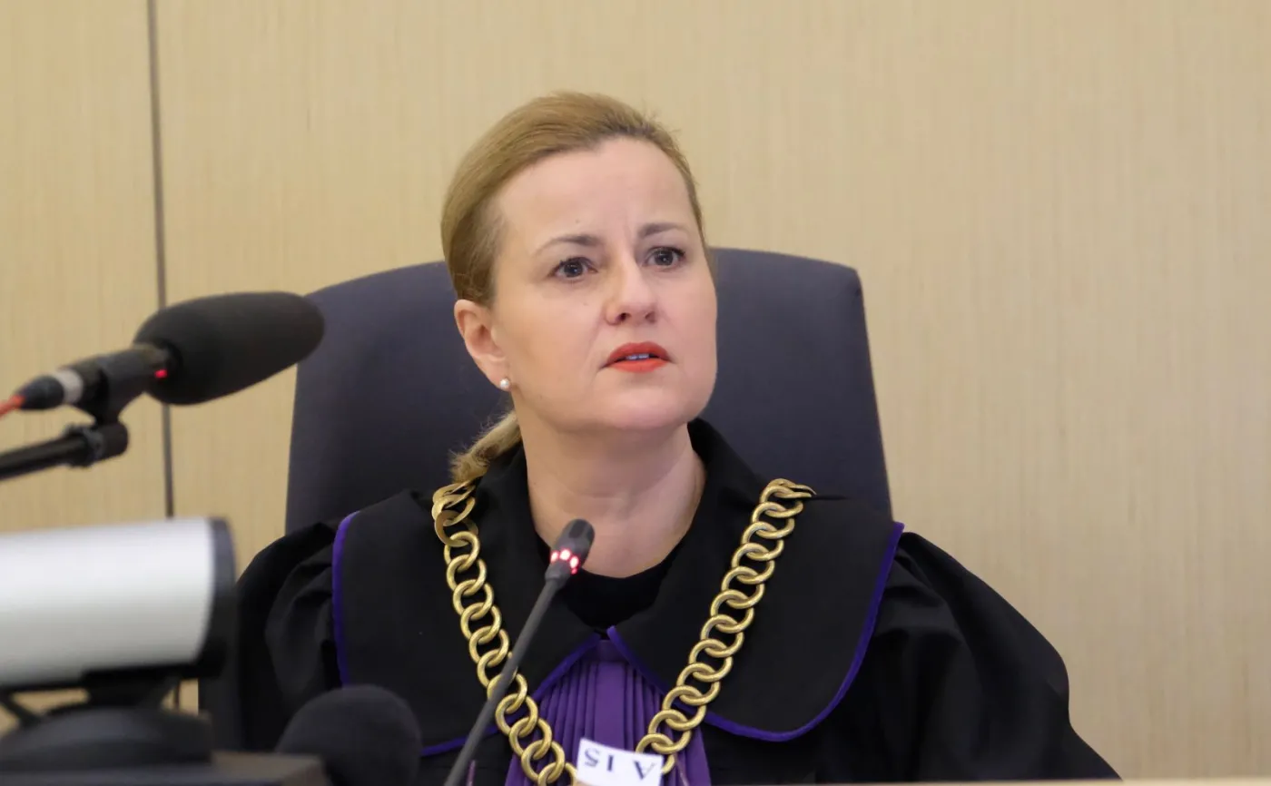 Przewodnicząca składu sędziowskiego Magdalena Grzybek na sali rozpraw