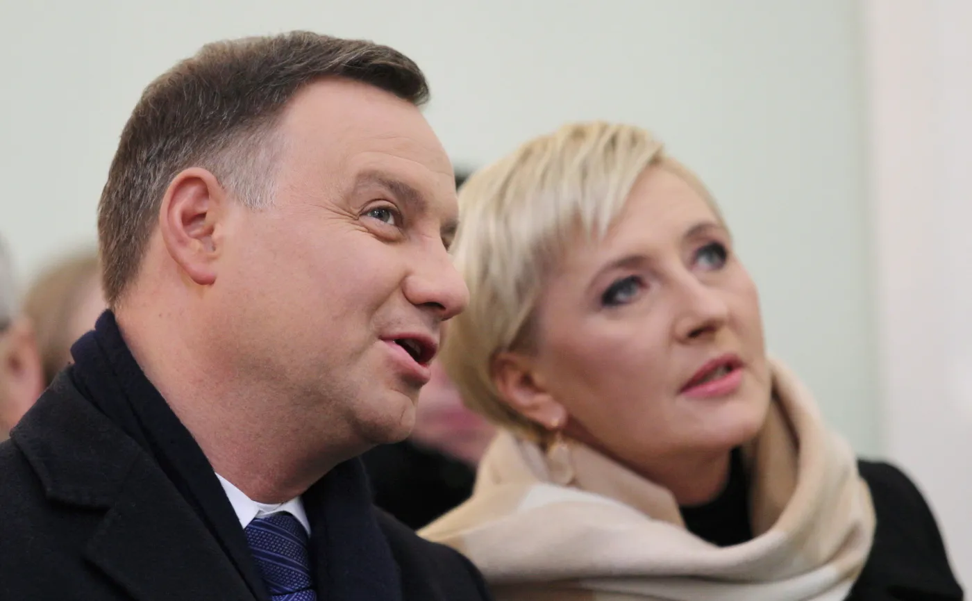Andrzej Duda i Agata Kornhauser-Duda w Orszaku Trzech Króli w Cieszynie
