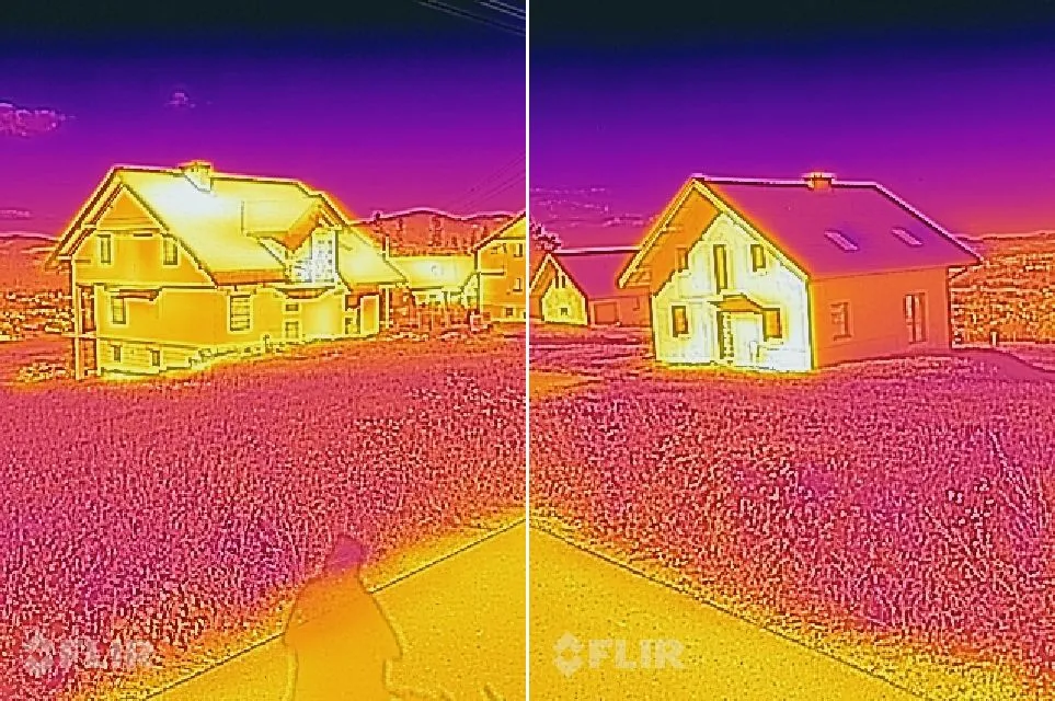 Zdjęcia zrobione kamerą termowizyjną w telefonie CAT S60