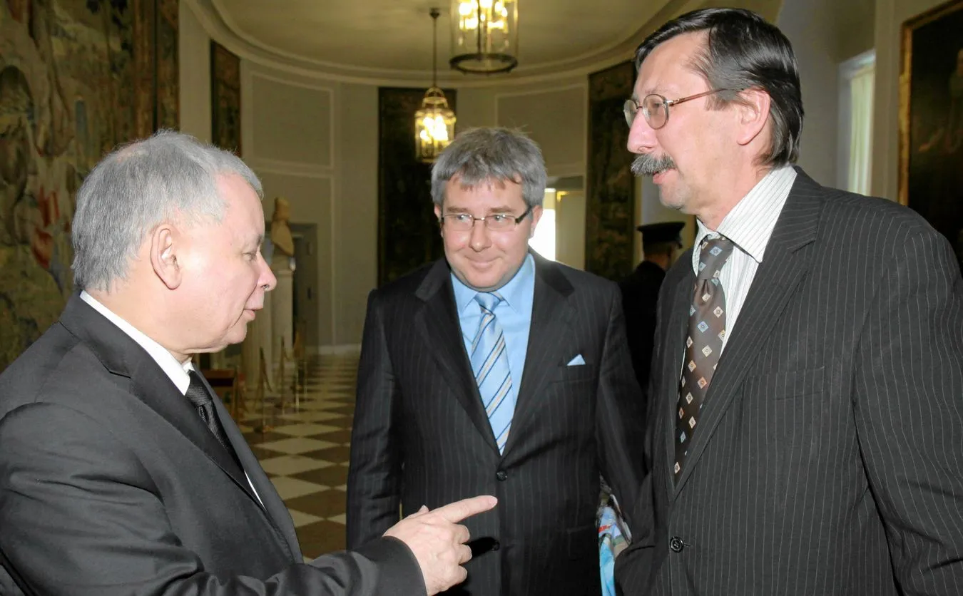 Jarosław Kaczyński, Ryszard Czarnecki i Jan Żaryn