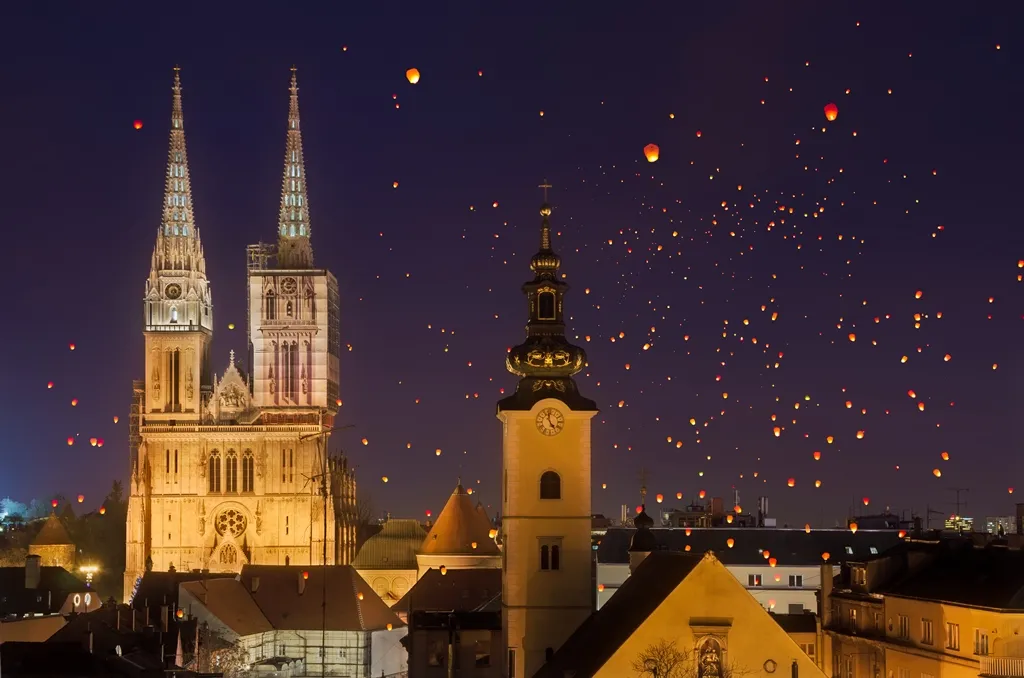 Lampiony nad Zagrzebiem; fot, Matija Spelic