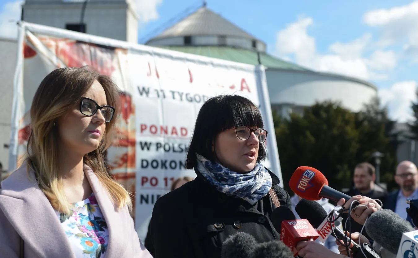 Lida Sankowska-Grabczuk z Prawicy Rzeczypospolitej i Kaja Godek z Fundacji Życie i Rodzina
