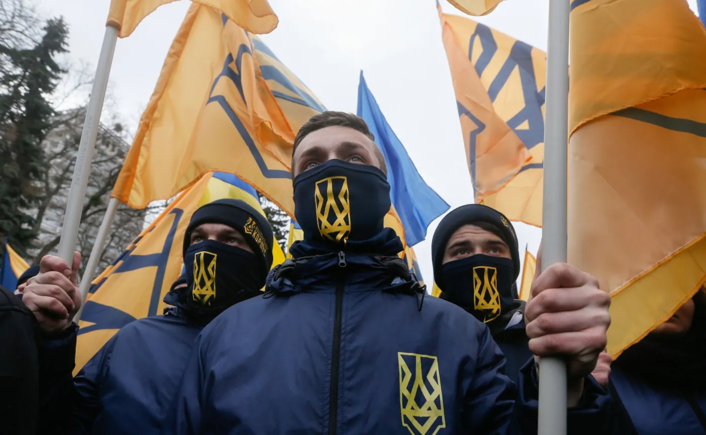 Marsz nacjonalistów w Kijowie. "Żądamy całkowitej wymiany władz"